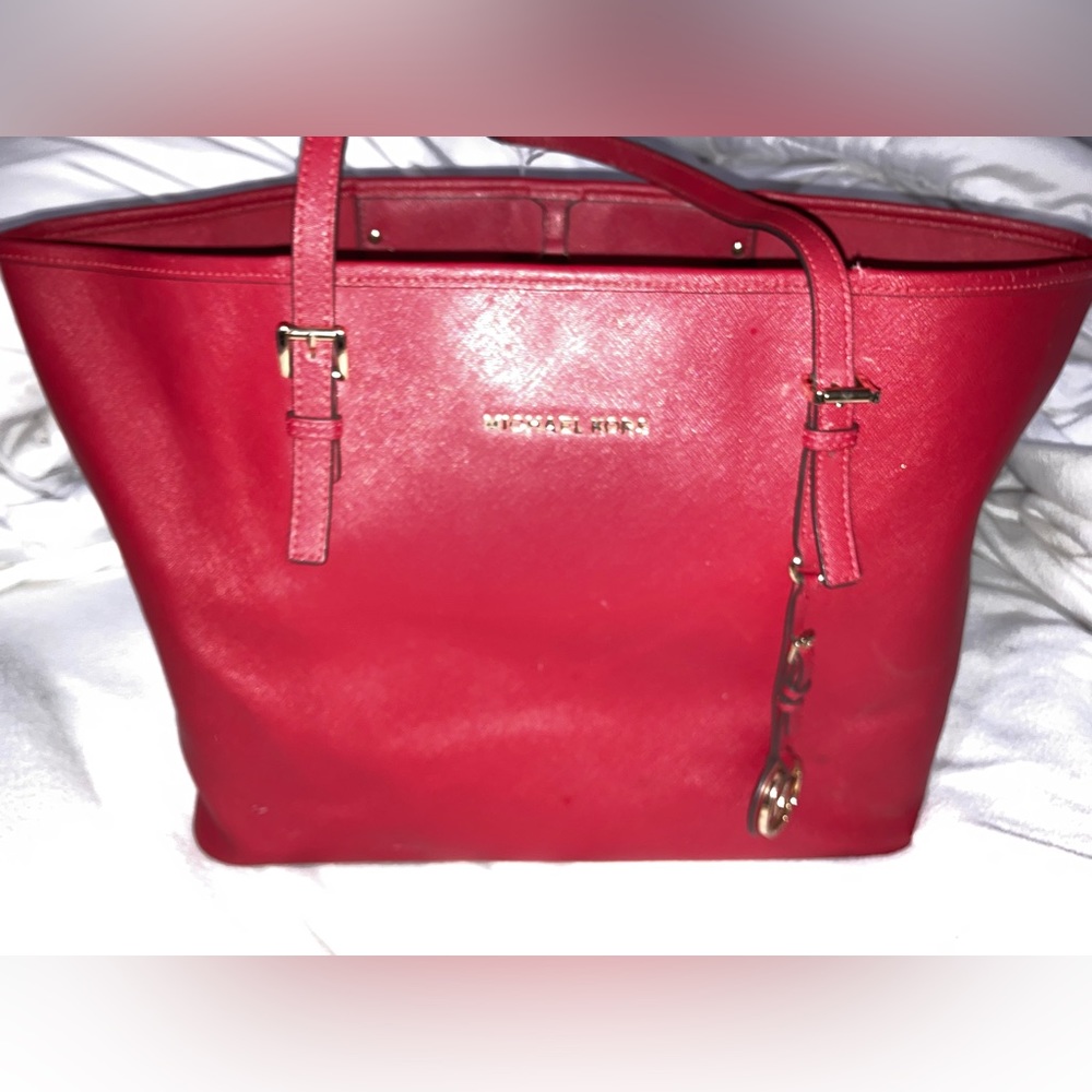 Red Michael Kors purse